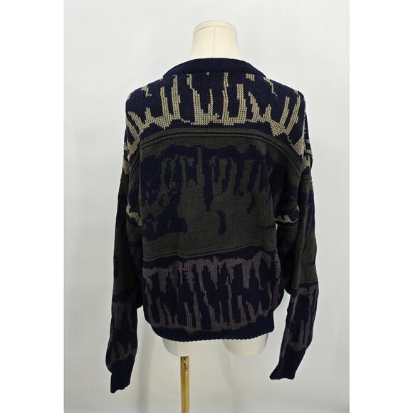Vintage Sasson Retro Grunge Abstract Knit Sweater (XL) - Picture 3 of 5